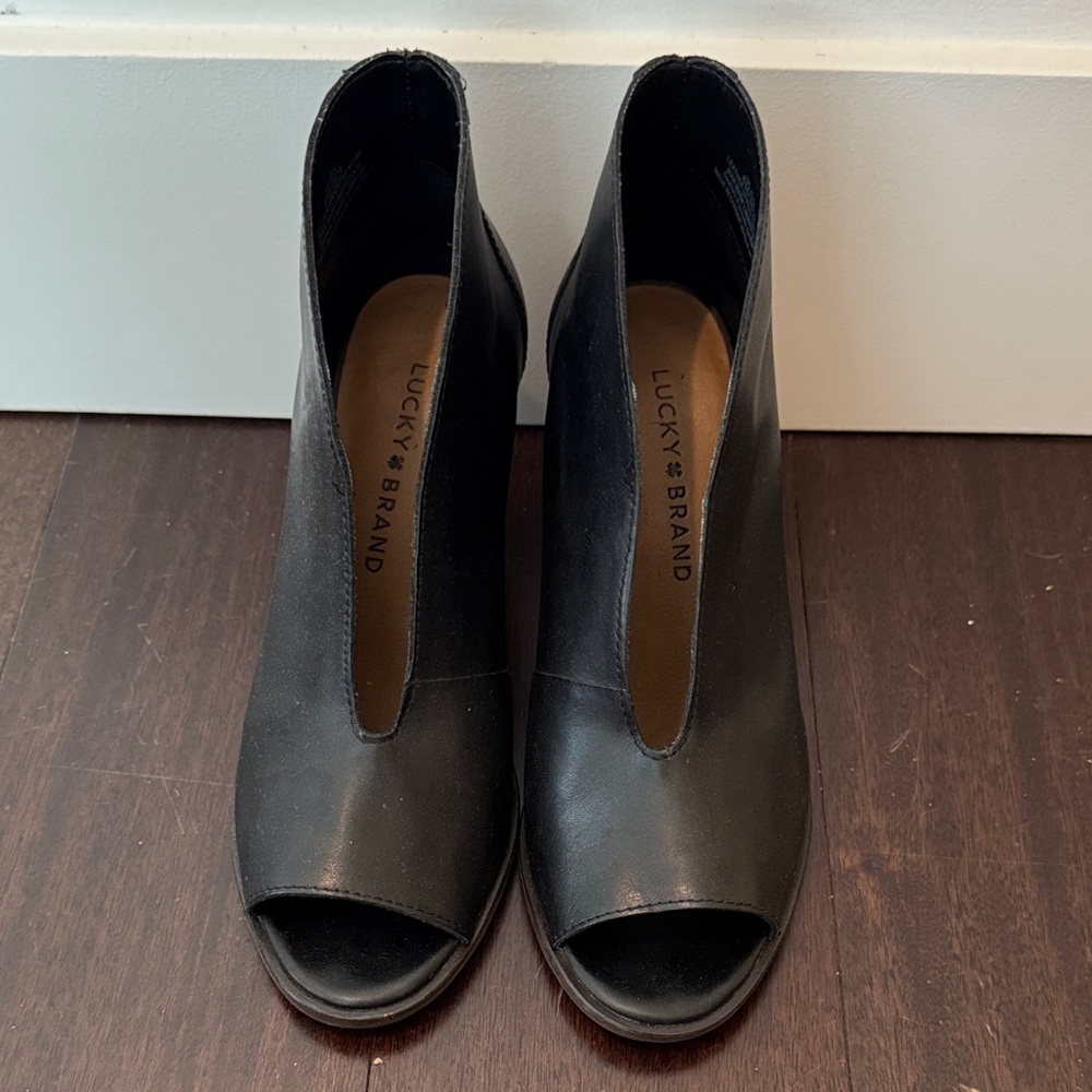 Lucky Brand Women's Black Heeled Boots